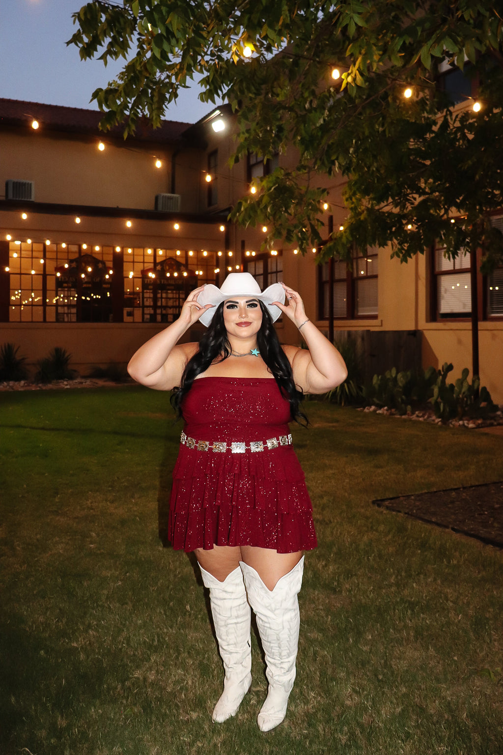 Ruby glitter dress | PLUS
