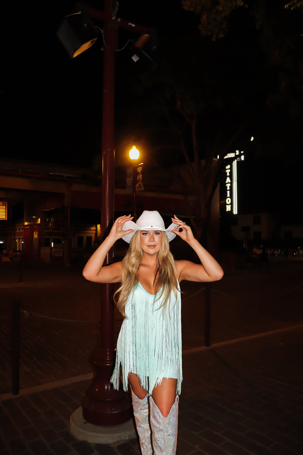 Texas Turquoise fringe dress