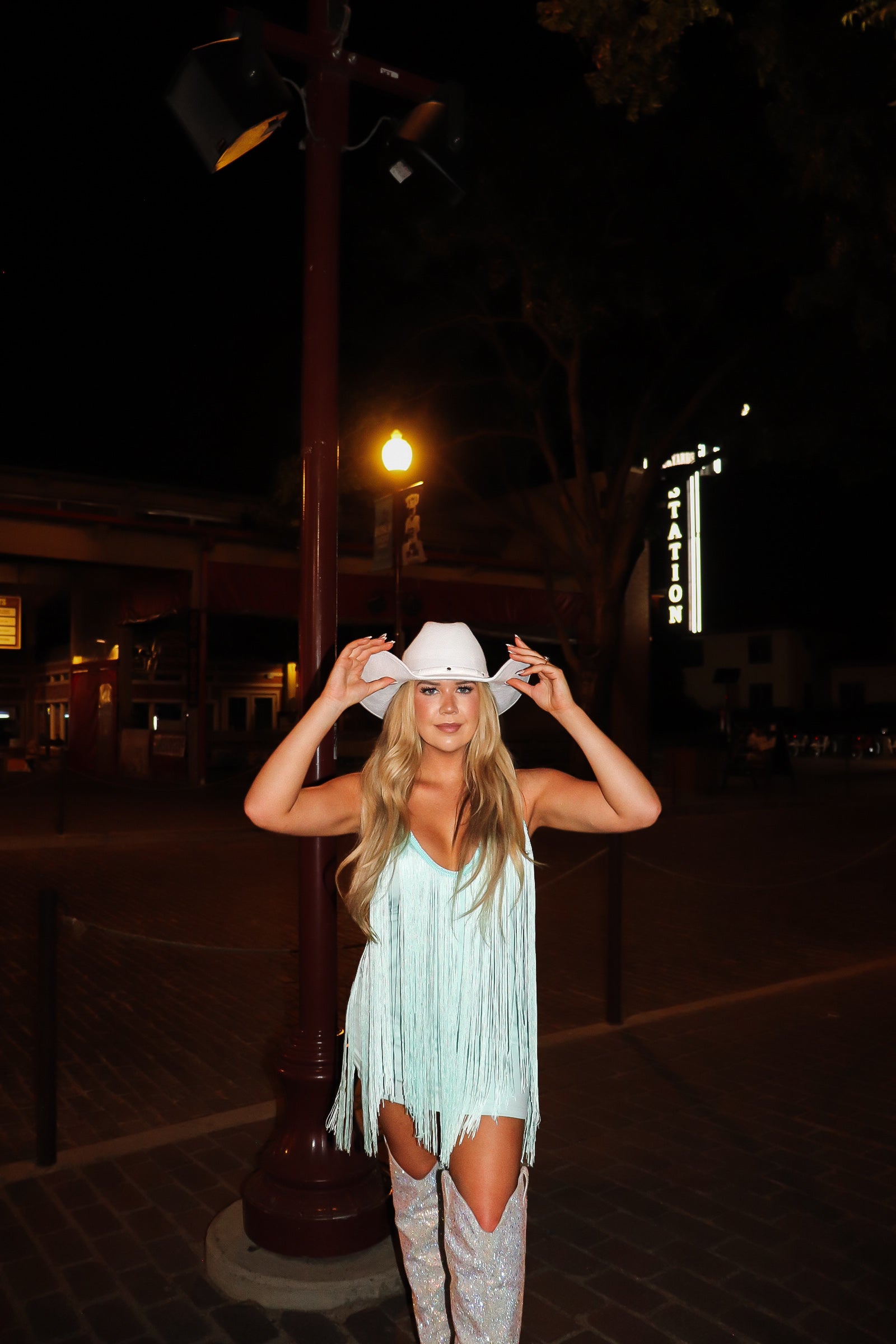 Texas Turquoise fringe dress