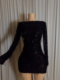 Dallas sequin fringe dress