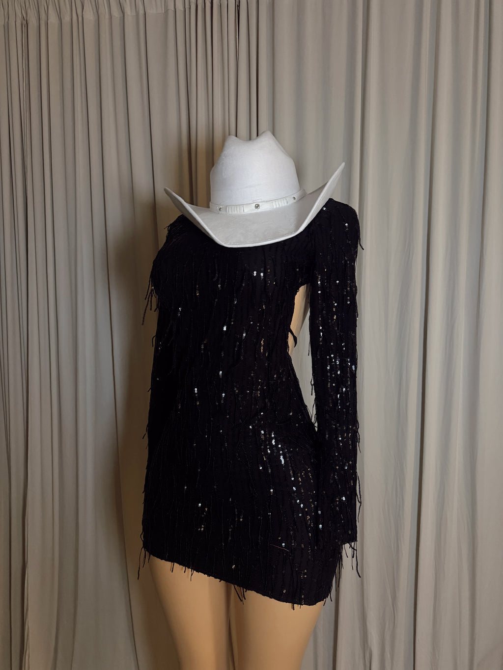 Dallas sequin fringe dress