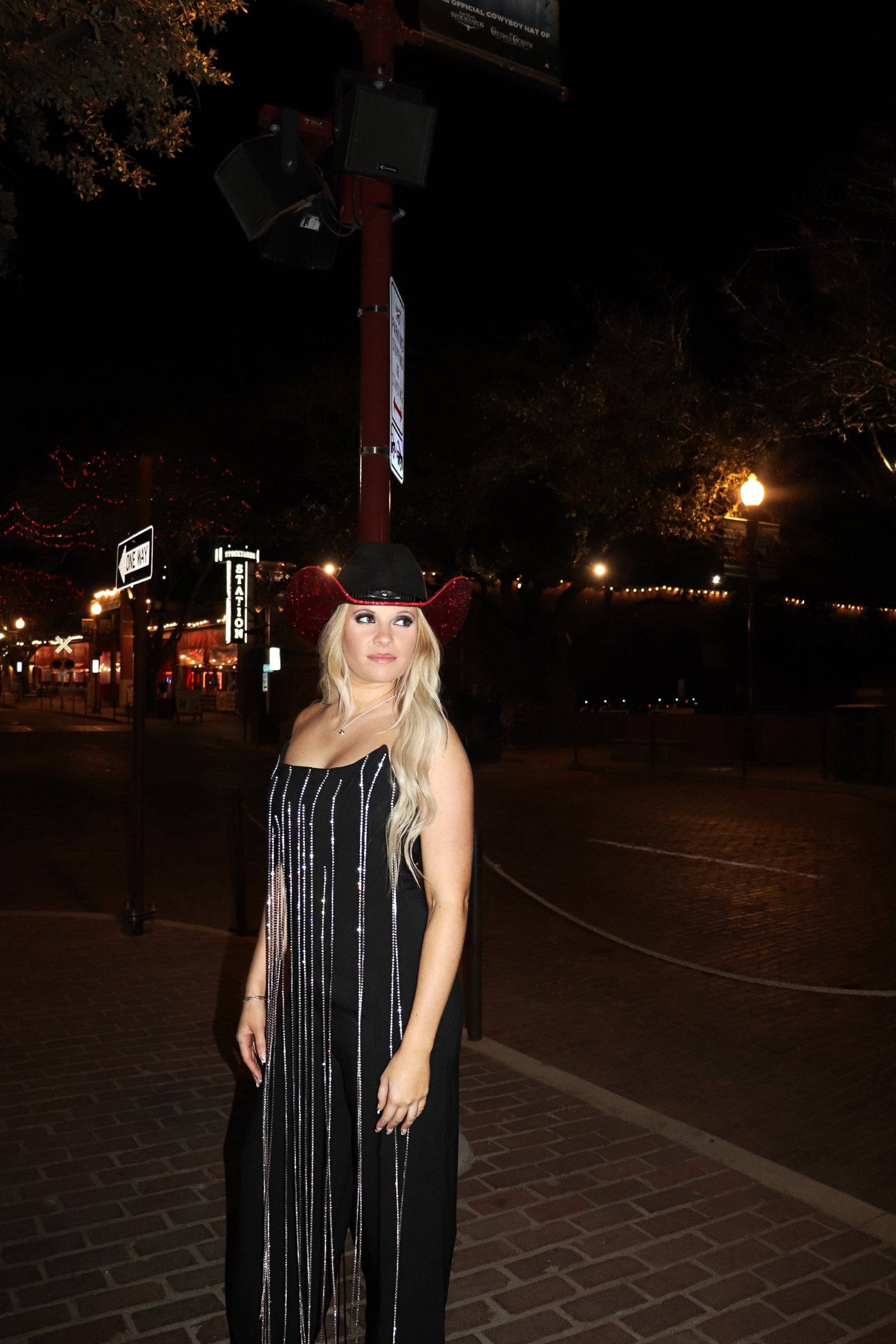 Delta rhinestone jumpsuit