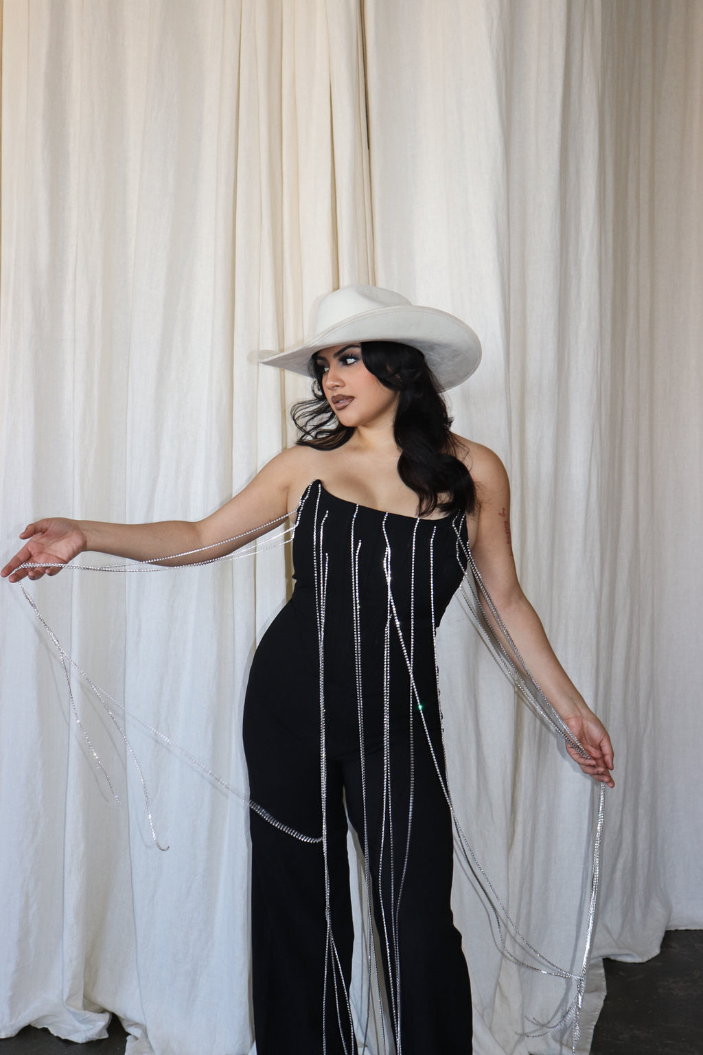 Delta rhinestone jumpsuit