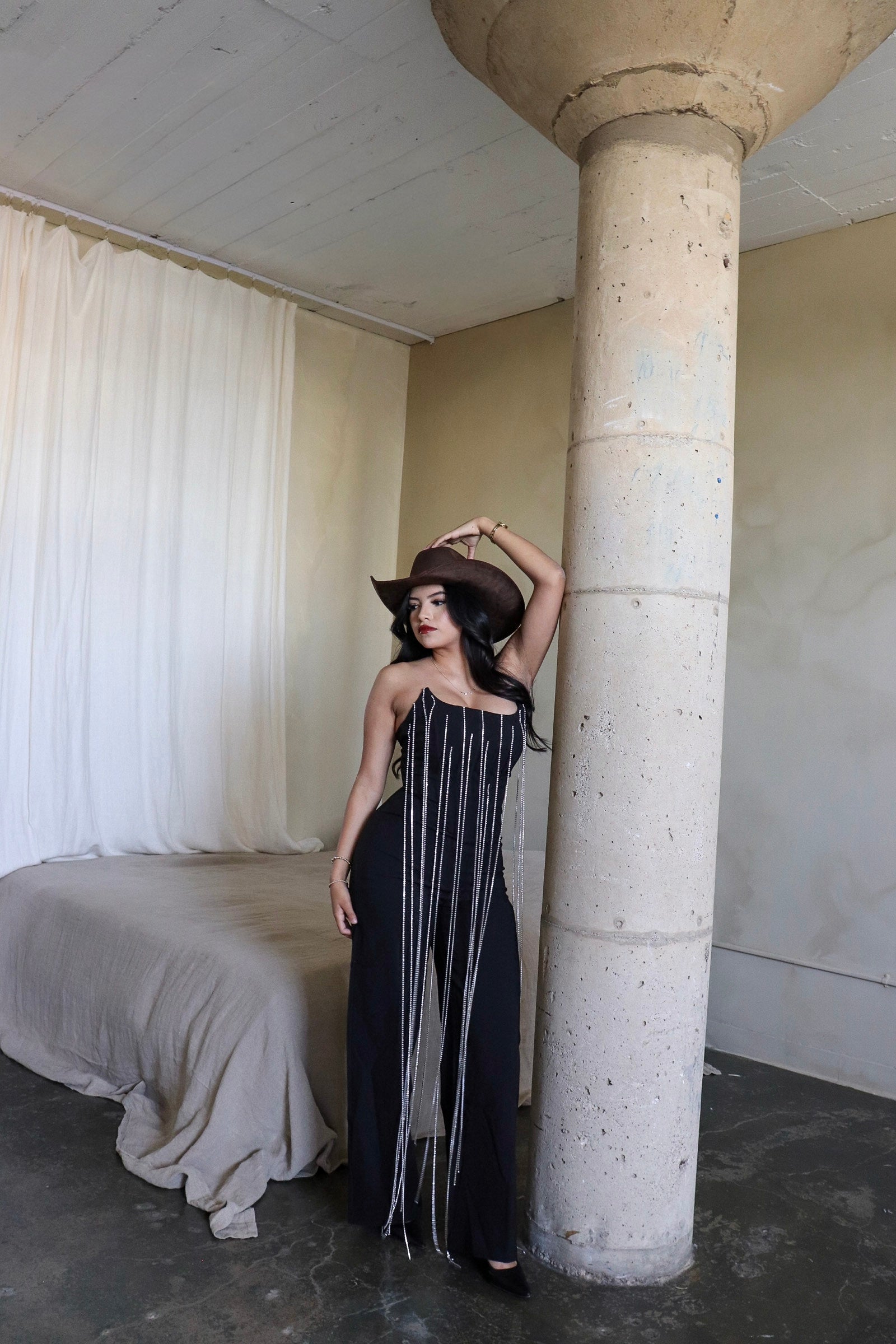 Delta rhinestone jumpsuit