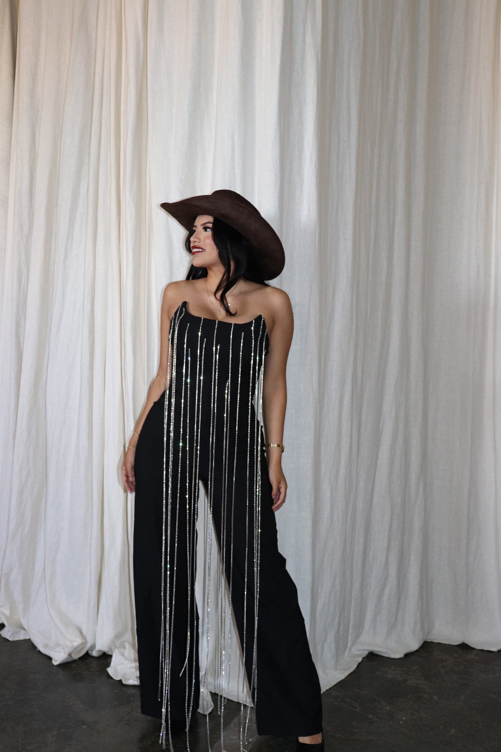 Delta rhinestone jumpsuit