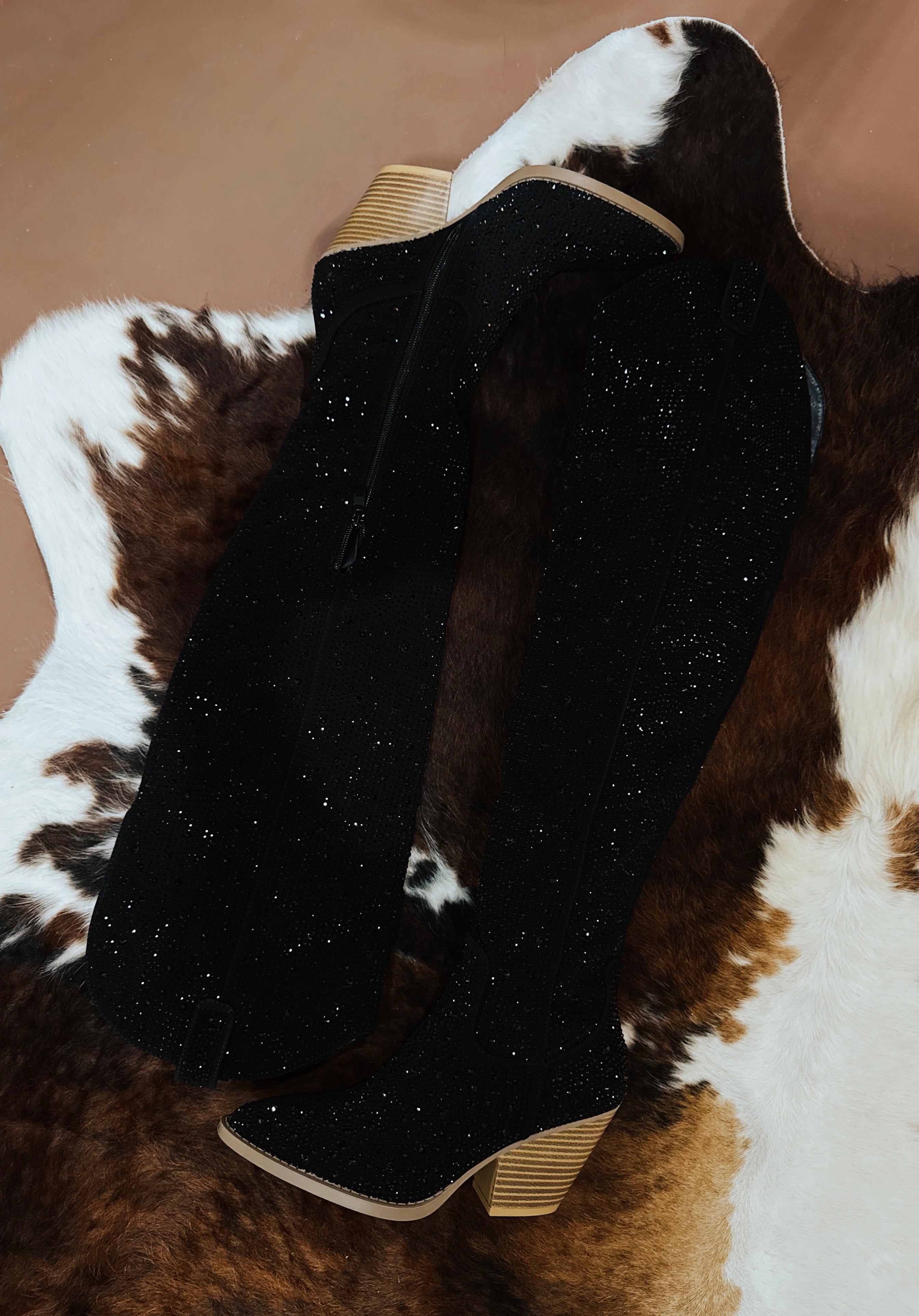 Ace rhinestone boots