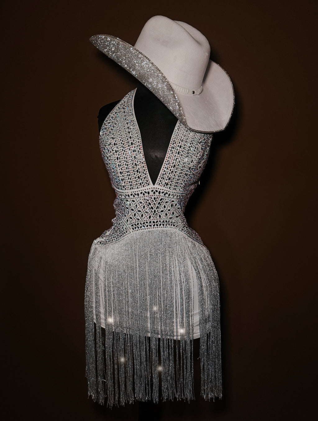Nash babe rhinestone fringe dress