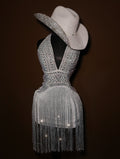 Nash babe rhinestone fringe dress