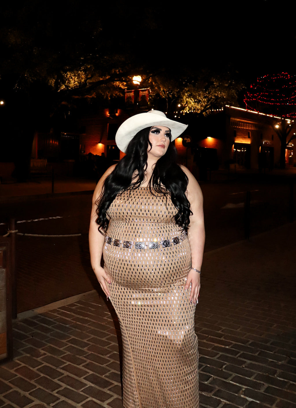 Whiskey Bent rhinestone maxi dress | PLUS