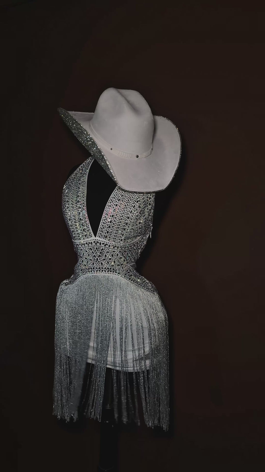 Nash babe rhinestone fringe dress